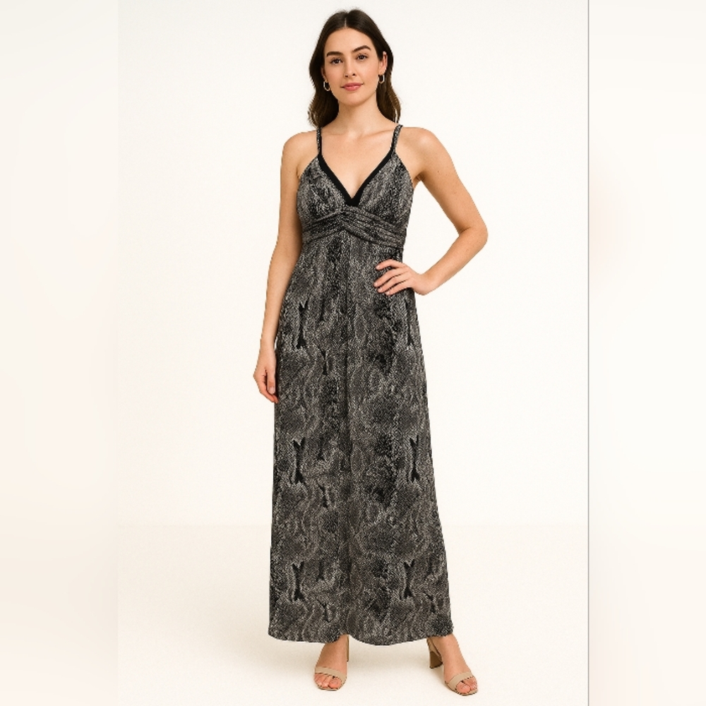 Express Black and White Spaghetti Strap Maxi Dress Size S